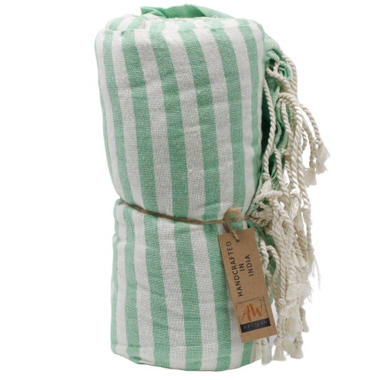Baumwoll-Pario-Handtuch – 100 x 180 cm – Picknickgrün