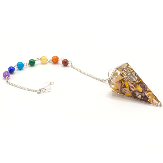 Orgonit-Power-Chakra-Pendel – Hamsa