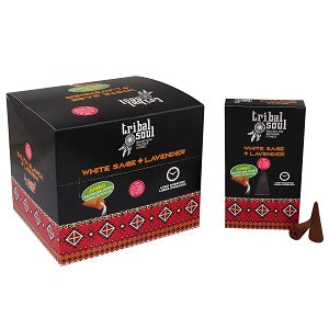 Tribal Soul Backflow Incense – White Sage + Lavender