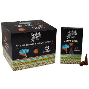 Tribal Soul Backflow Incense Burner – White Sage + Palo Santo