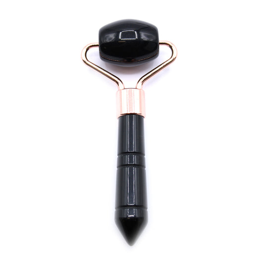 Edelstein-Miniroller – Schwarzer Obsidian