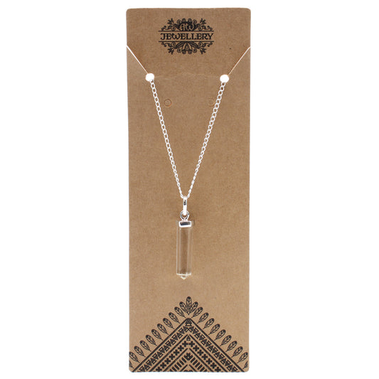 Edelstein-Klassiker-Punkt-Anhänger - Bergquarz