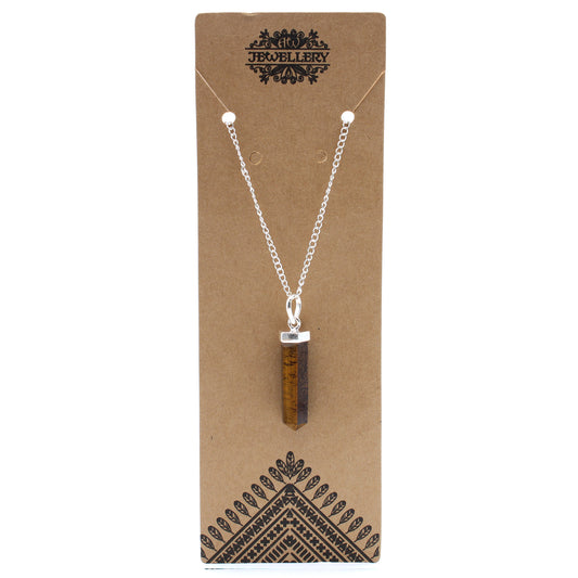 Gemstone Classic Point Pendant - Tiger's Eye