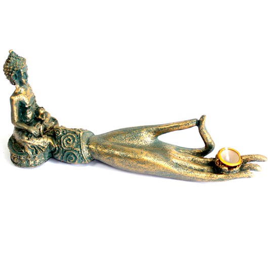 Antiker Buddha - Hand-Räuchergefäß