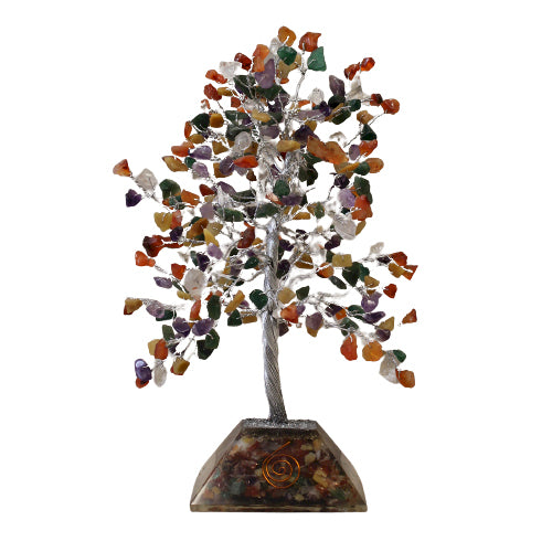 Edelsteinbaum mit Organitbasis – 320 Stein – Multi