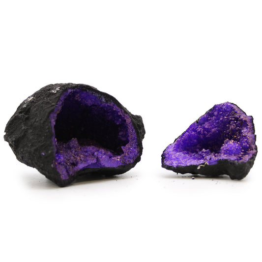Farbige Calsite-Geoden – Black Rock – Lila