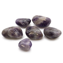 Bag of 6 large African tumbled stones – Amethyst
