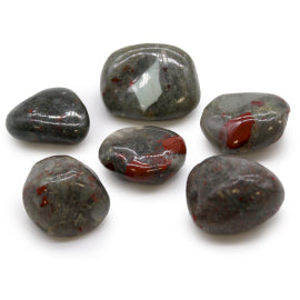 Bag of 6 large African tumbled stones – Bloodstone – Sephtonite