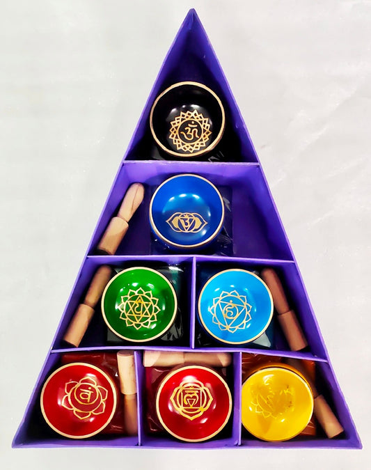 Chakra-Pyramide-Klangschalen-Geschenkset