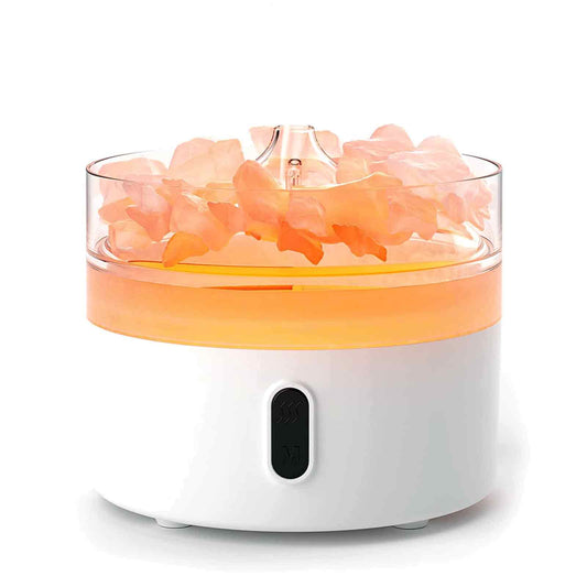 Aromadiffusor mit Himalaya-Salz – Nachtlicht – USB-C – Flammeneffekt (Salz im Lieferumfang enthalten)