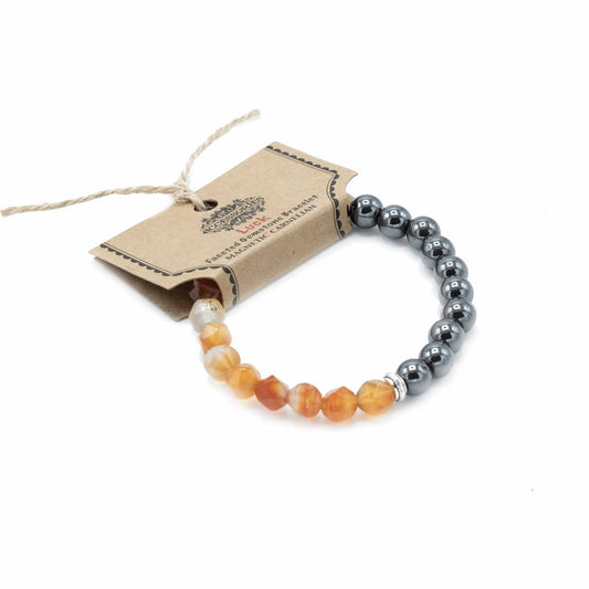 Facettiertes Edelsteinarmband – Magnetischer Karneol