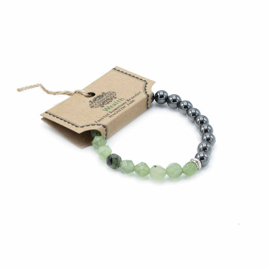 Facettiertes Edelsteinarmband – Magnetische Jade