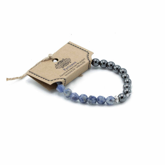 Facettiertes Edelsteinarmband – Magnetischer Sodalith
