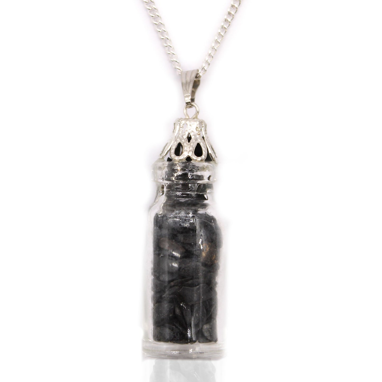 Bottled Gemstone Necklace – Black Onyx