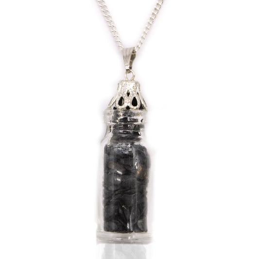 Bottled Gemstone Necklace – Black Onyx