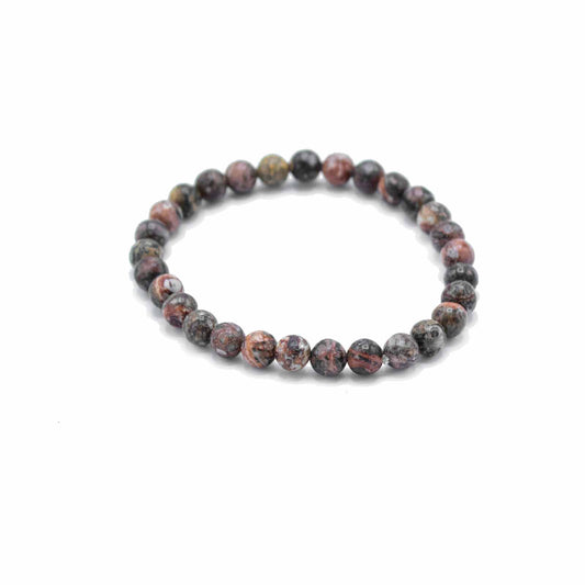 Edelstein-Manifestationen-Armband – Leopardenhaut – Mut
