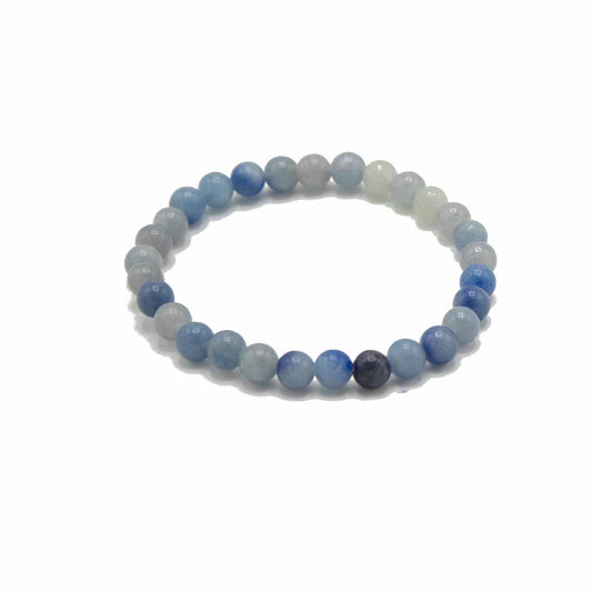 Edelstein-Manifestationen-Armband – Blauer Spitzenachat – Unabhängigkeit