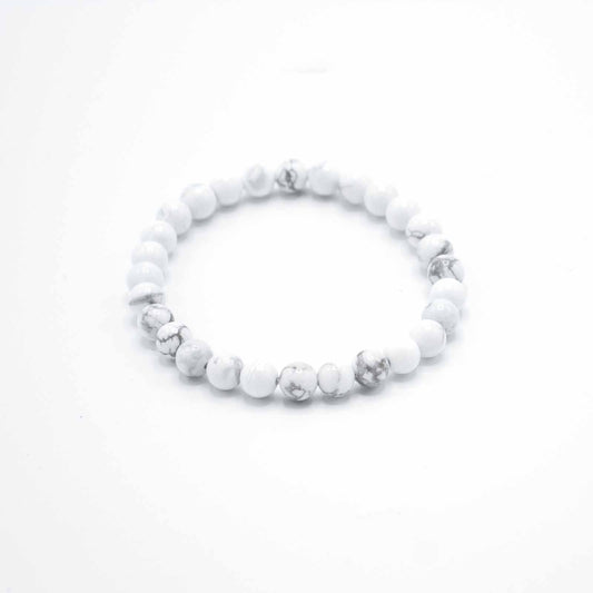 Edelstein-Manifestationen-Armband – Weißer Jaspis – Frieden