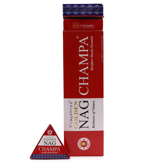 42 g Jumbo Golden Nag – Champa Back Flow Räucherkegel