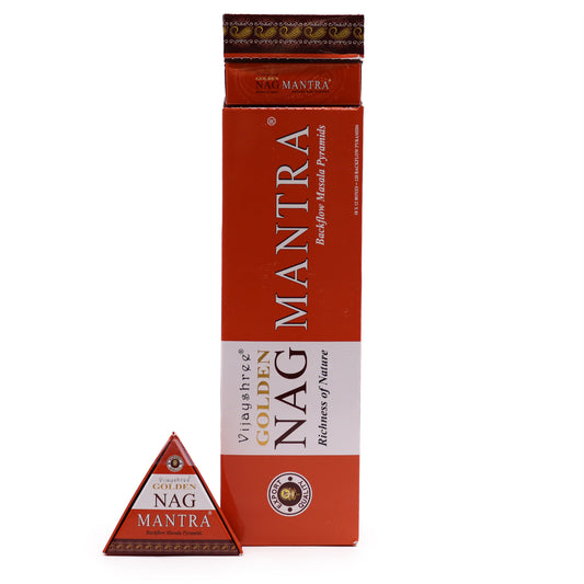 42 g Jumbo Golden Nag – Mantra Back Flow Räucherkegel