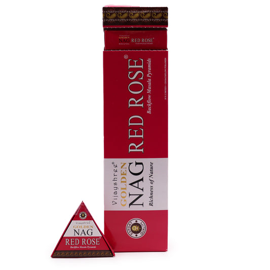 42 g Jumbo Golden Nag – Red Rose Back Flow Räucherkegel
