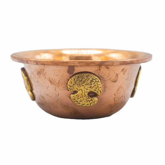 Copper ritual bowl with tree of life 12x5cm