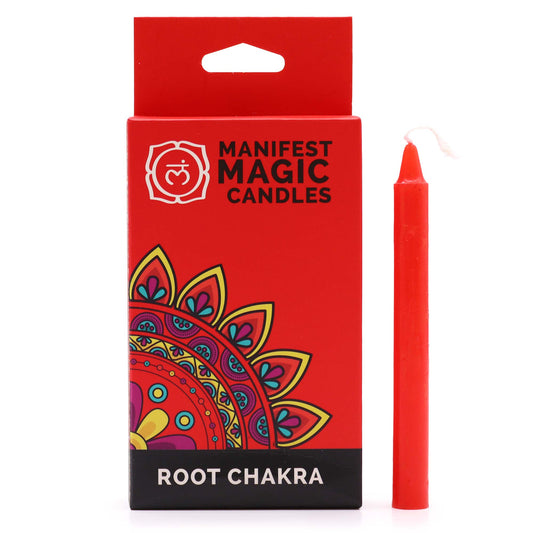 Manifest-Magiekerzen (12er-Pack) – Rot – Wurzelchakra
