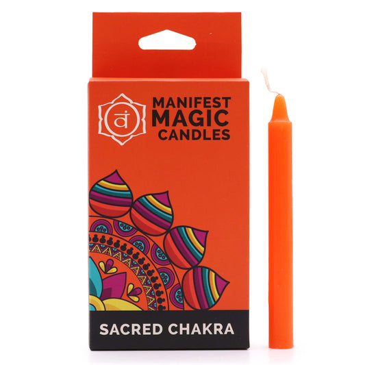 Manifest-Magiekerzen (12er-Pack) – Orange – Heiliges Chakra