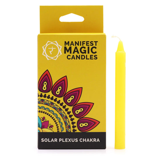Manifest-Magiekerzen (12er-Pack) – Gelb – Solarplexus-Chakra