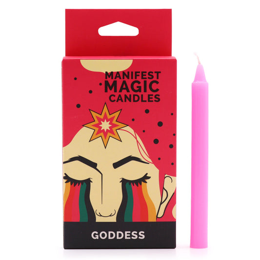 Manifest-Magiekerzen (12er-Pack) – Pink – Göttin