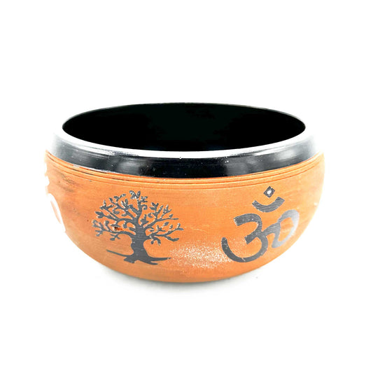 Erdpulver-Klangschale – Mandala-Buddha – 16 cm