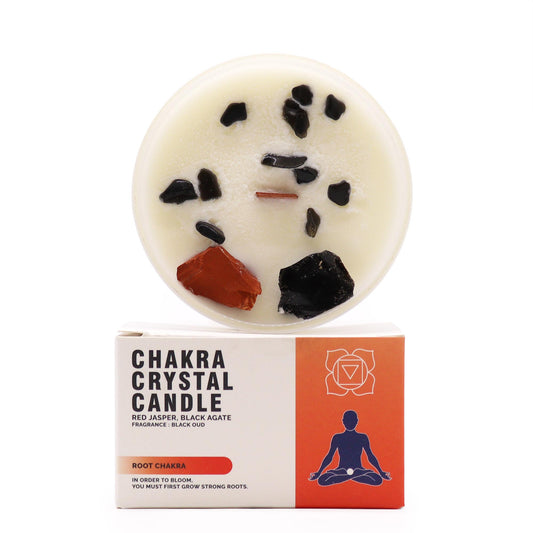 Chakra crystal candles – root chakra