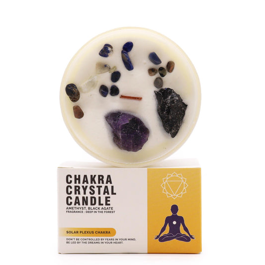 Chakra crystal candles – solar plexus chakra