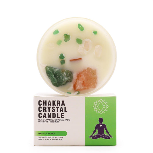Chakra-Kristallkerzen – Herz-Chakra