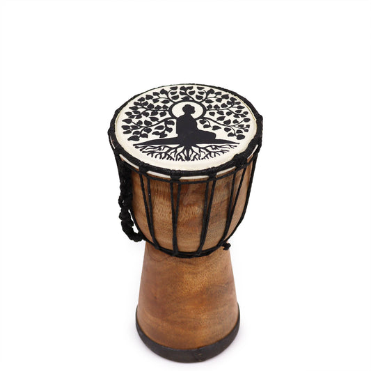 Handgefertigte Djembe-Trommel mit breiter Decke – 25 cm