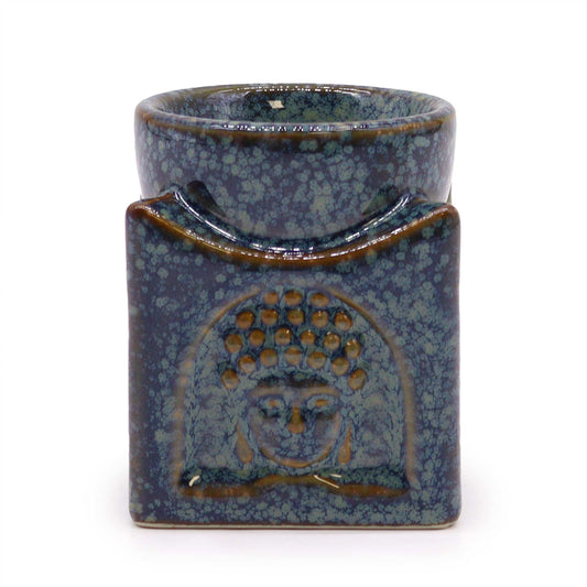 Square Buddha fragrance lamp – Dusty blue