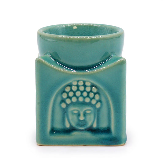 Square Buddha fragrance lamp – delicate turquoise