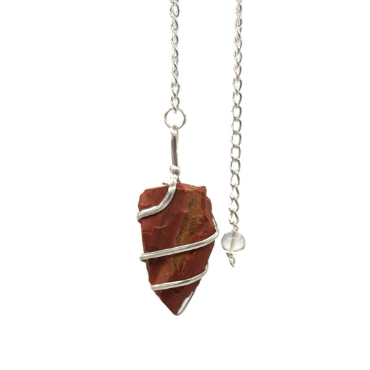 Raw Gemstone Pendulum – Red Jasper
