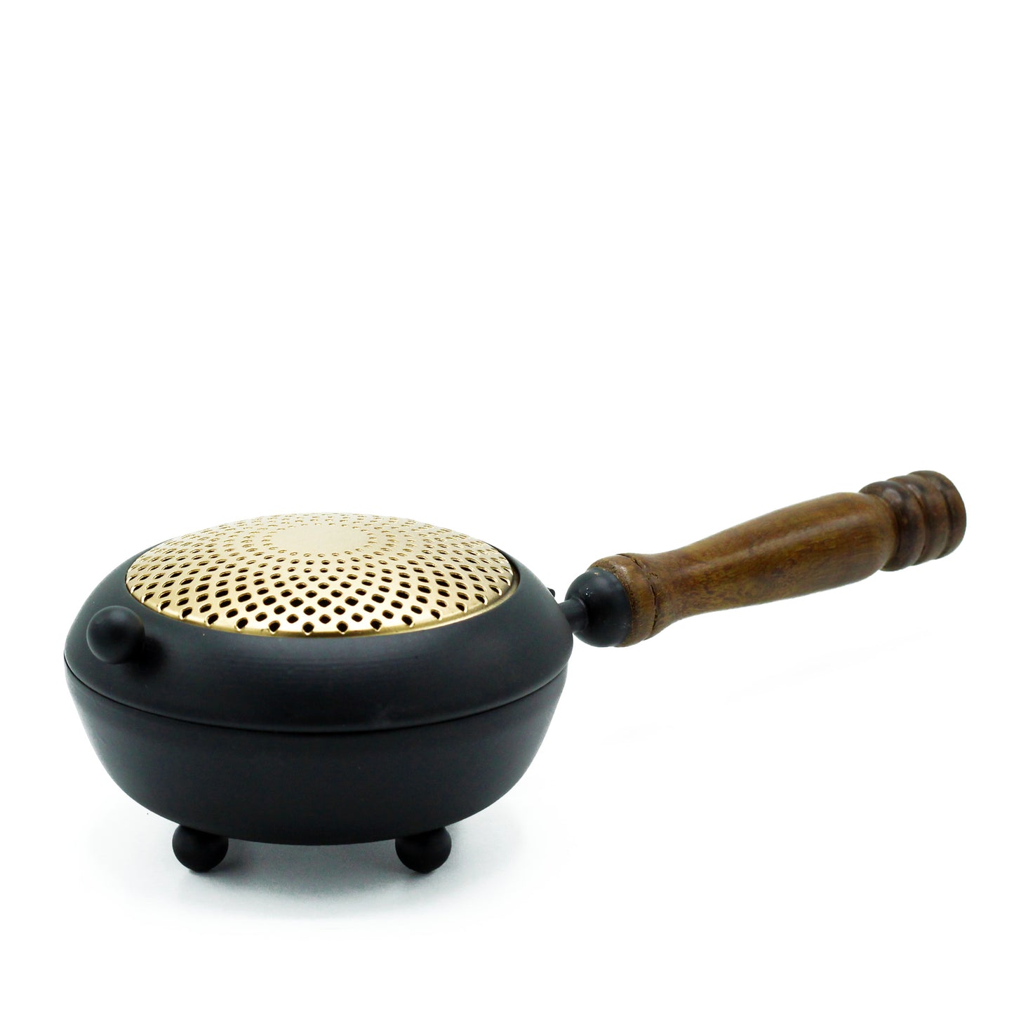 Large iron incense burner – golden details