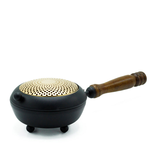 Large iron incense burner – golden details