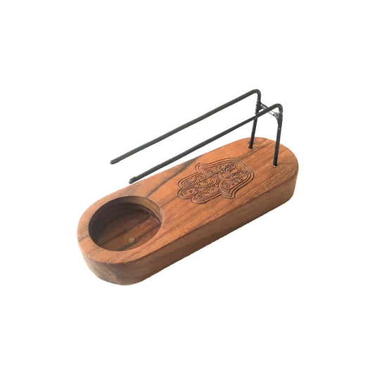 Small Palo Santo Heater – Teakwood – Hamsa Design