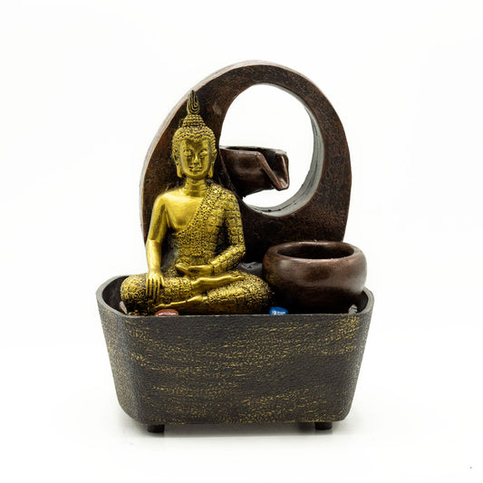 Tischwasserspiel – 21,5 cm – Goldener Buddha