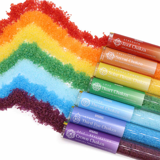 Chakra-Badesalz – Geschenkpackung mit 7 Stück