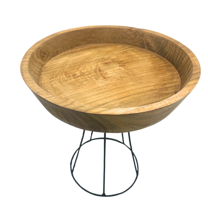 Raised teak bowl 20 cm – medium tray