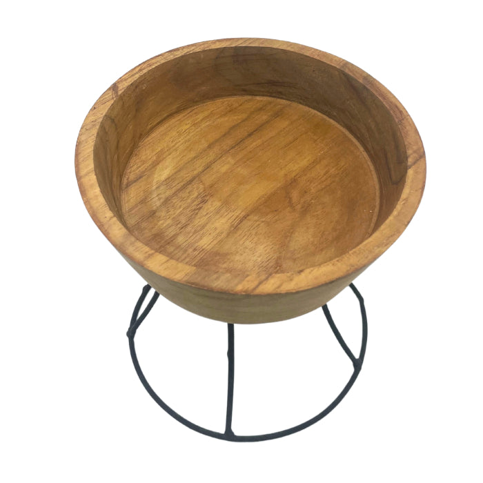 Raised teak bowl 15 cm – small tray