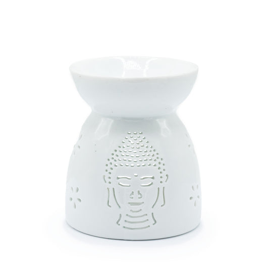 Duftlampen-Buddha-Ausschnitt – Weiß