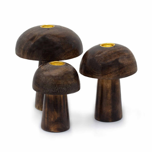 Set mit 3 Räucherkegelpilzen (10 cm, 9 cm, 8 cm)