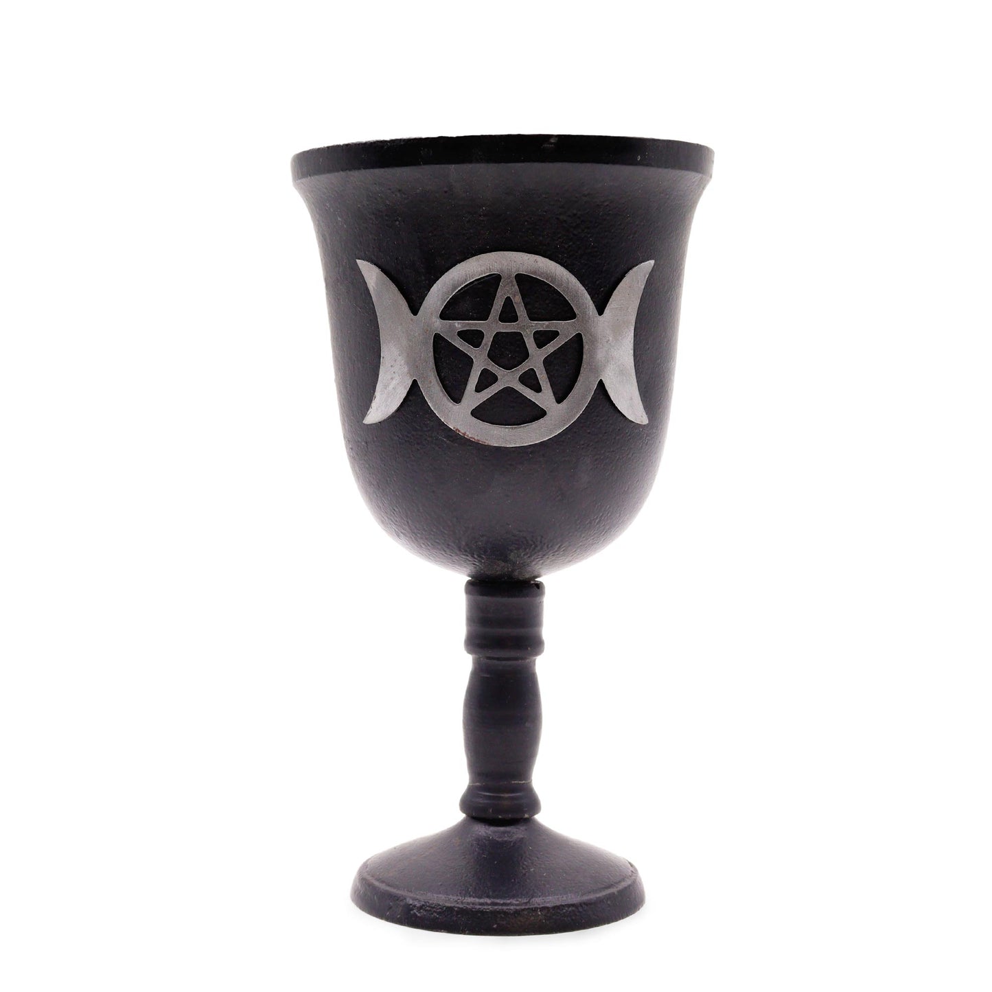 Ritual chalice made of iron – triple moon – 20 x 11 cm