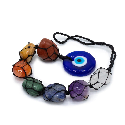 Hängender Chakra-Stein-Anhänger – Böser Blick