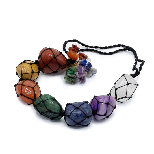 Hängender Chakra-Stein-Anhänger – Sieben Chakra-Chips